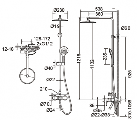 Sen cây tắm Bravat F6172217CP-A-ENG